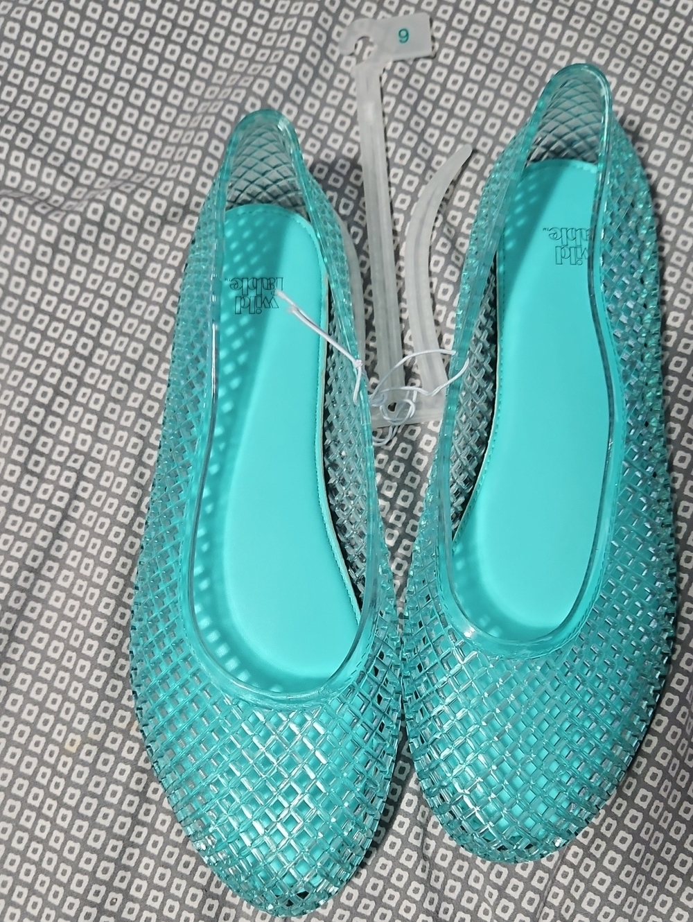 wild fable Women’s Teal Jelly Ballet Flats - Comfortable Slip-On Shoes